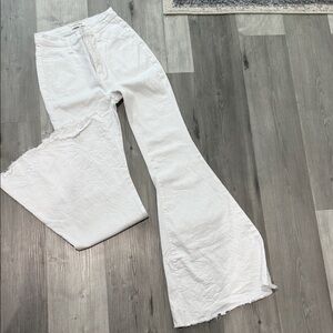 Vibrant White Flare & Wide Leg Jeans